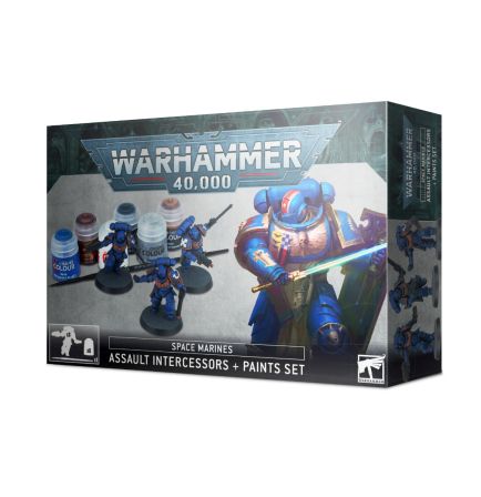 Warhammer Space Marines Assault Intercessors + Paints Set 40,000