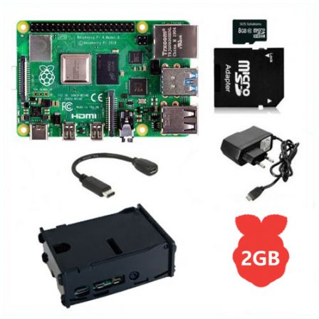 Raspberry Pi 4 Model B / 2GB Starter Kit compleet