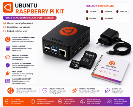 UBUNTU Kit met Raspberry Pi 5
