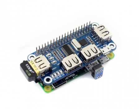 4-Poorts USB Hub HAT voor Raspberry Pi