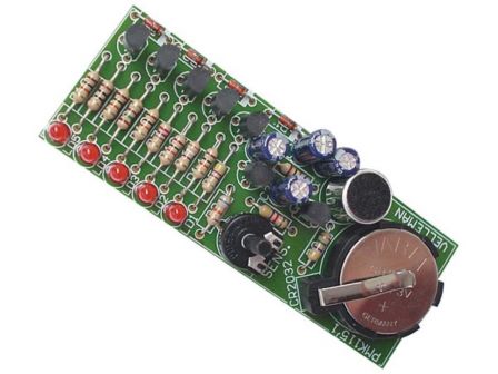 Whadda WSAH115 VU-Meter Soldeerkit – 5 LED's – Reageert op Muziek