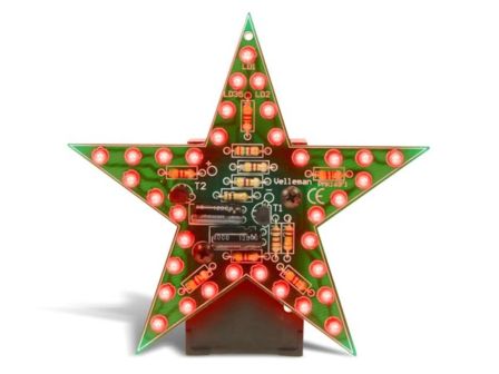 Whadda WSSA169R Rode LED Ster Soldeerkit – 35 LED's